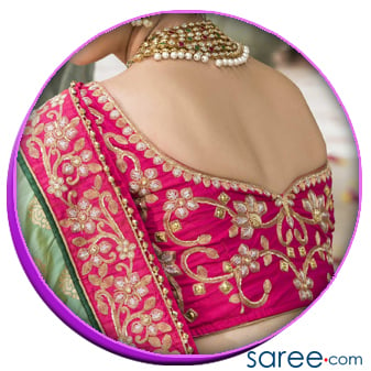 Image 6 - Back Sweetheart Neck with embroidery01 - Trendy Saree Blouse Back Designs - saree.com