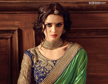 green-and-blue-silk-saree-with-embroidery-work