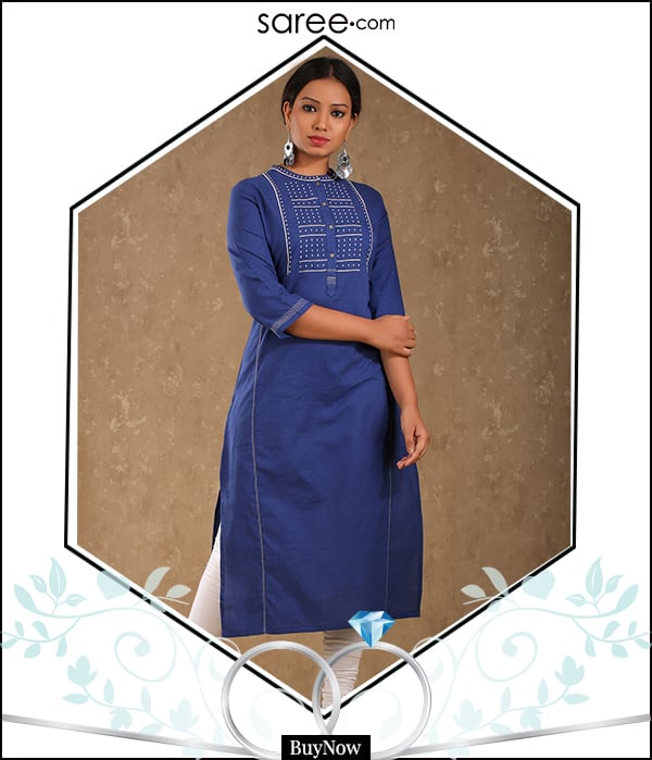 Blue Kurti for Arranged Marriage Meeting