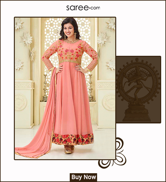 Ayesha Takia Pink Georgette Anarkali Suit for Kathak Dance Perfomance