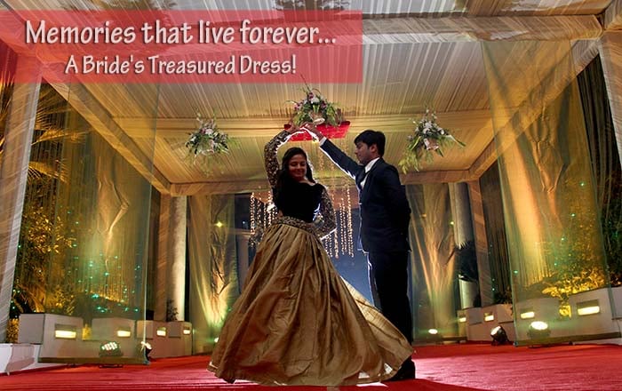Beautiful Bride Nidhi Dagli had a Fairytale Wedding Reception – in a gorgeous gold Asopalav dress!
