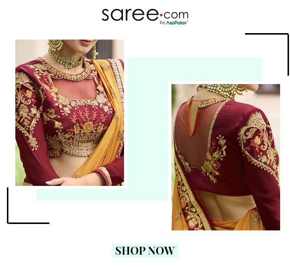 Mustard Cotton Silk Saree With Designer Blouse