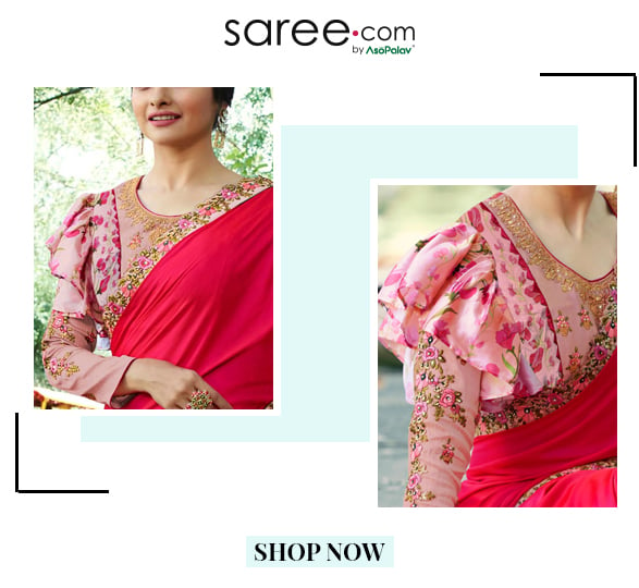 Prachi Desai Rani Pink Satin Silk Plain Saree With Designer Blouse
