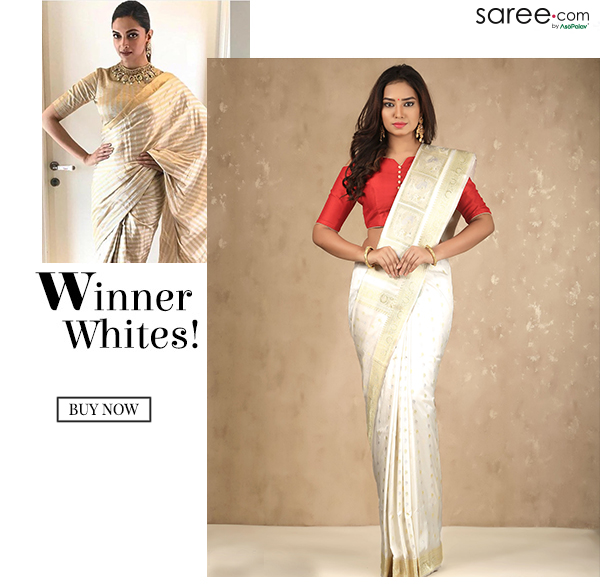White Indian Bollywood Style Printed Satin Silk Saree Party Wear Sari Top Drape 