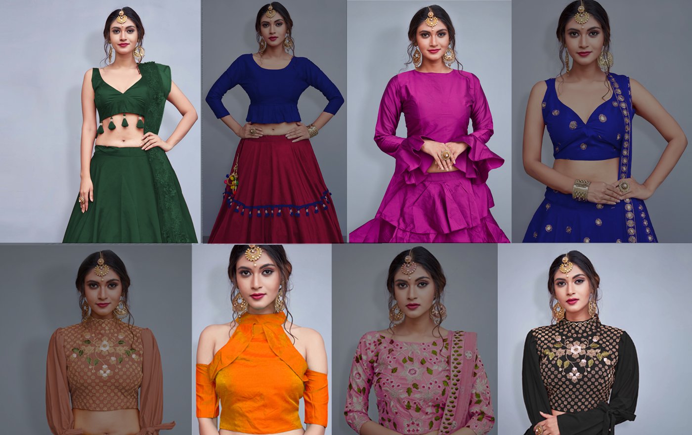 10 Stylish Saree Blouse And Lehenga Blouse Designs 2019 Infographic