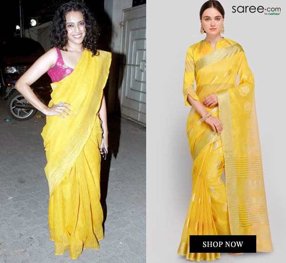 Swara Bhasker in Yellow Cotton Saree