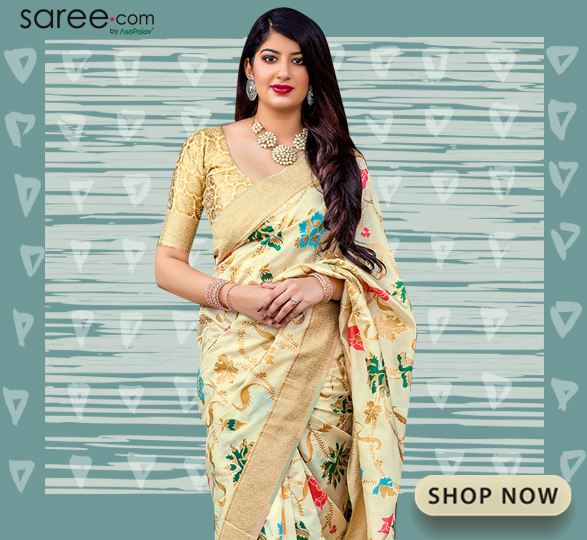Cream Banarasi Silk Saree with Multi Colored Weaving
