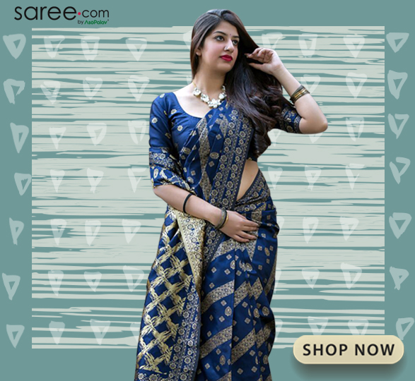 Royal Blue Banarasi Silk Saree with Weaving