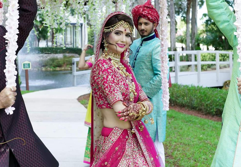 Payal Chhelavda in Pink Bridal Lehenga