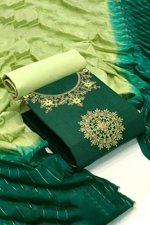 Dori Embroidered Cotton Unstitched Dress Material