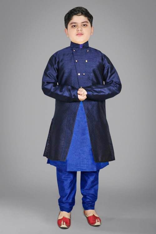 Dupion Silk Kurta Pajama with Jacket