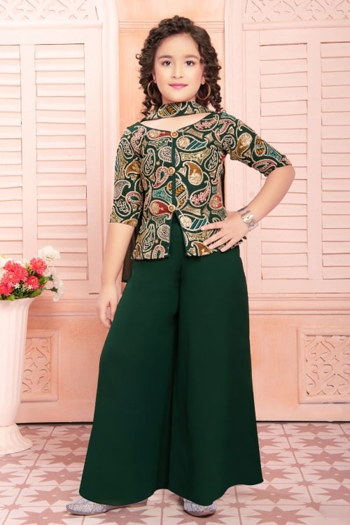 Georgette Embroidered Sequin Palazzo Suit