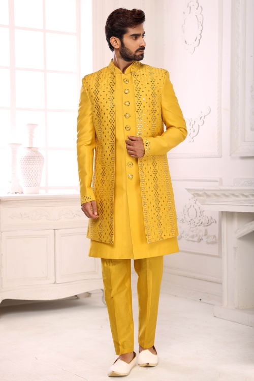 Banarasi Art Silk Jacket Style Indo Western