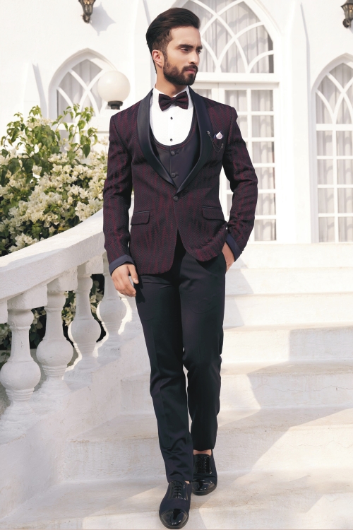 Maroon Colored Imported Suit