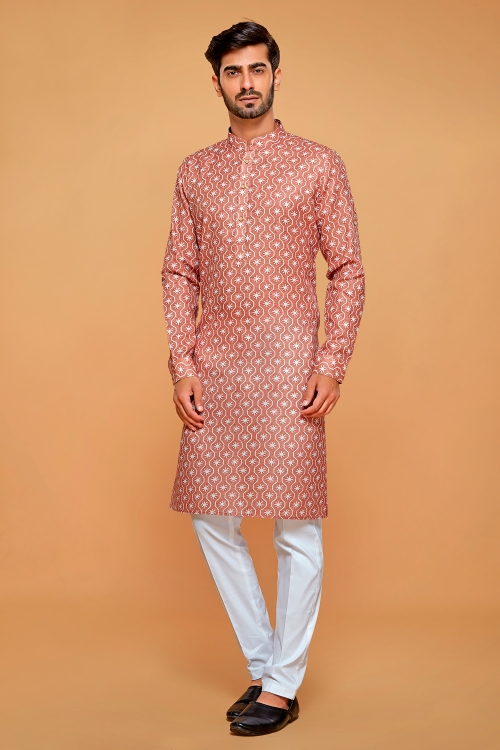 Linen Cotton Printed Kurta Pajama