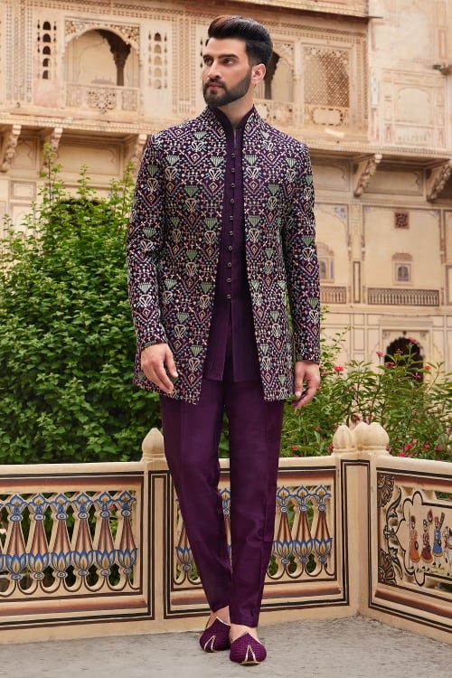 Imported Indo Western Set with Embroidered Jacket