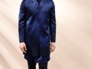 Blue Silk Indo Western with Jacket - mndg2235