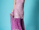 Light Purple Georgette Sequinned Sharara Suit - skddj3404