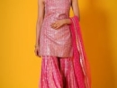 Pink Georgette Sharara Suit with Sequins Work - skddj3443