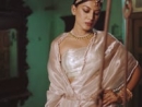 Golden Saree in Glass Tissue Along with Pearl Work Lace - psaed1937