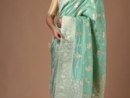 Mint Green Traditional Woven Saree in Muga Silk - psaed1907