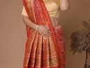 Red Traditional Patola Woven Saree in Silk - psaeh3102