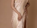 Peach Woven Moroccan Jaal Traditional Saree in Silk - psaeh3103