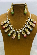 Multi Colored Kundan and Pearl Set