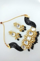 Kundan and Beaded Choker Necklace Set