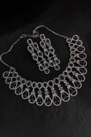 Alloy Diamond Stone Necklace Set