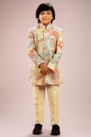 Multi Colored Silk Sequinned Indo Western