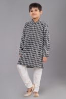 Kurta Pajama in Cotton Silk with Embroidery Work