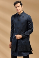 Blue Silk Indo Western with Jacket