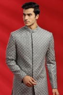 Grey Imported Indo Western with Embroidery