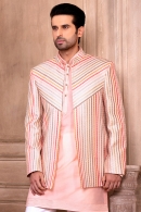 Art Silk Kurta Pajama with Embroidered Jacket