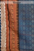 Rama Blue Tussar Silk Printed Saree