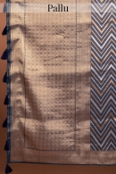 Rama Blue Art Silk Zigzag Woven Saree
