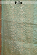 Mint Green Traditional Woven Saree in Muga Silk