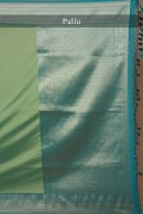 Green Art Silk Saree with Woven Pallu and Border