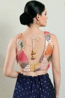 Multi Colored Brocade Sequin Embroidered Blouse