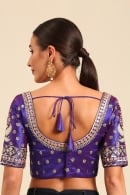 Purple Velvet Sequin Embroidered Blouse