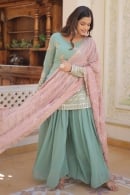 Georgette Sequin Embroidery Suit