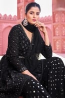 Georgette Sequin Embroidery Sharara Suit